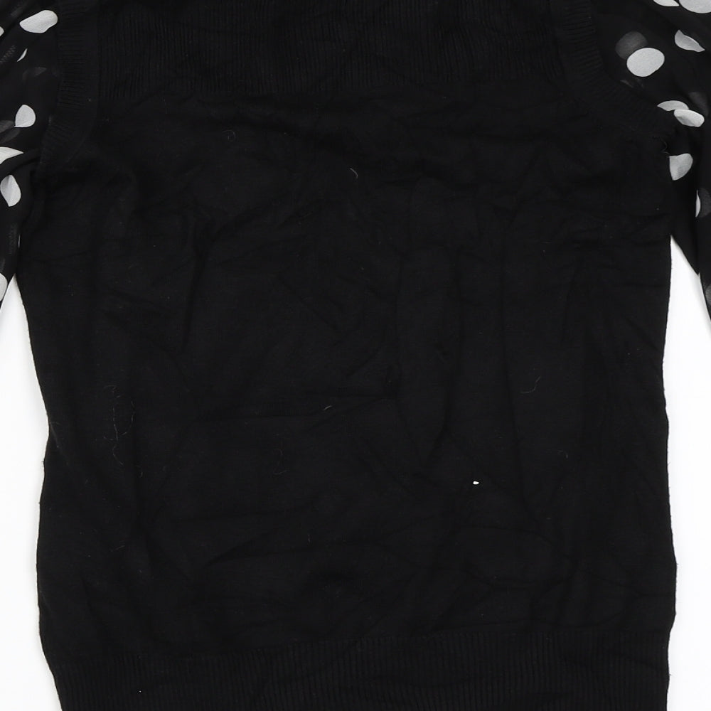 NEXT Womens Black Polka Dot  Pullover Jumper Size 8