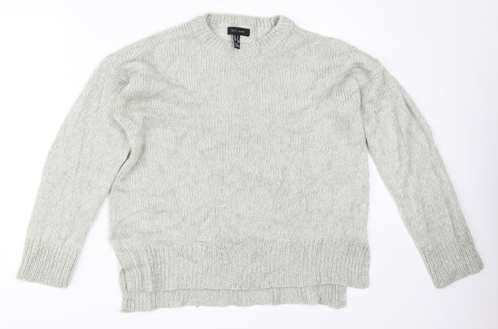 New Look Womens Grey Pullover Jumper Size M