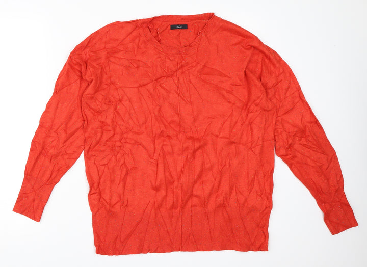 M&Co Womens Red   Pullover Jumper Size 18