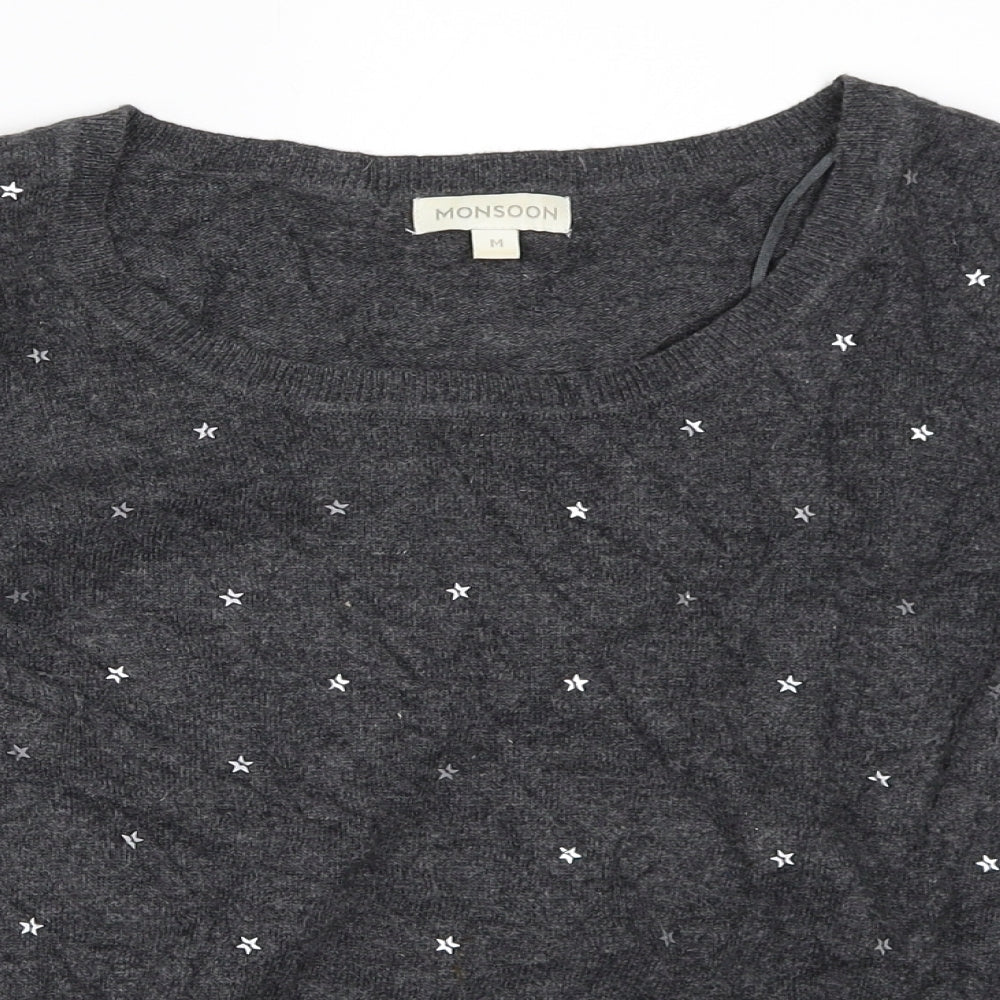 Monsoon Womens Grey   Pullover Jumper Size M