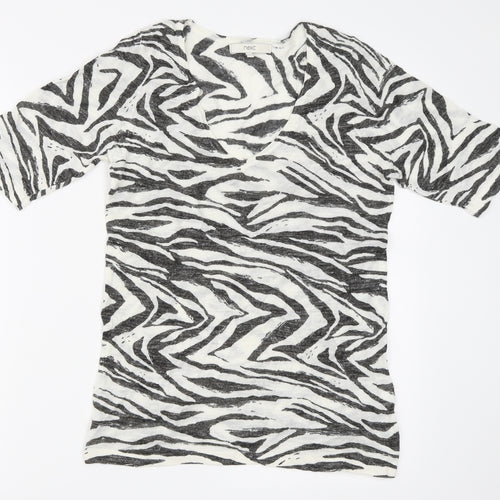 NEXT Womens Grey Animal Print  Basic T-Shirt Size 10
