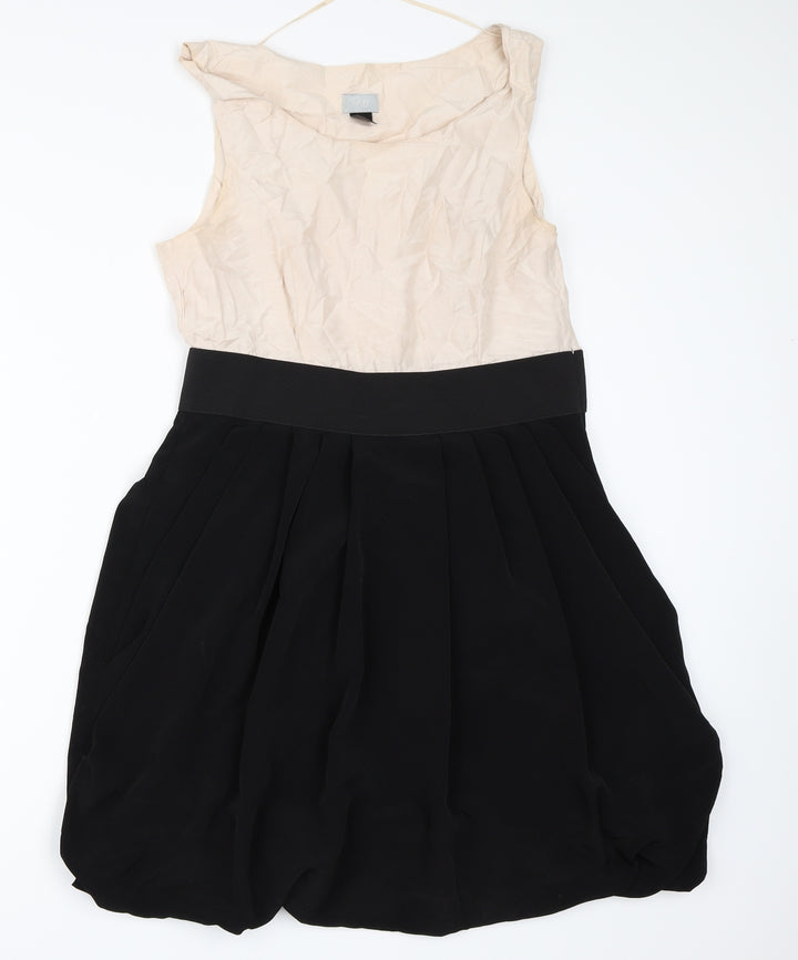 H&M Womens Black   Skater Dress  Size 40