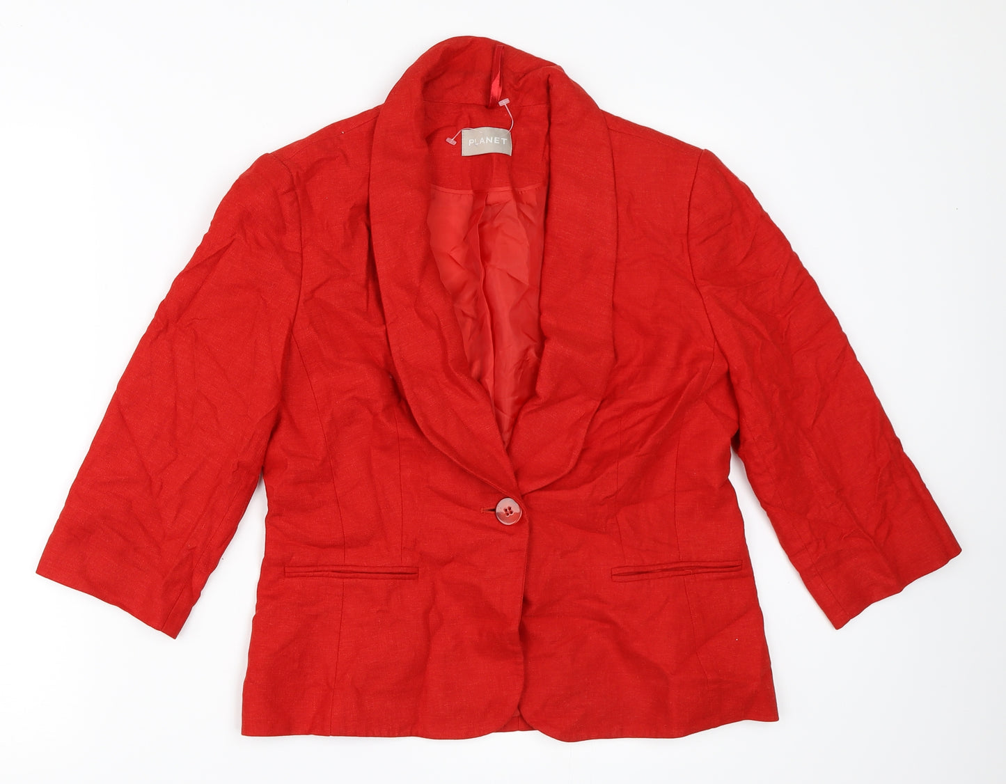 Planet Womens Red   Jacket Blazer Size 8