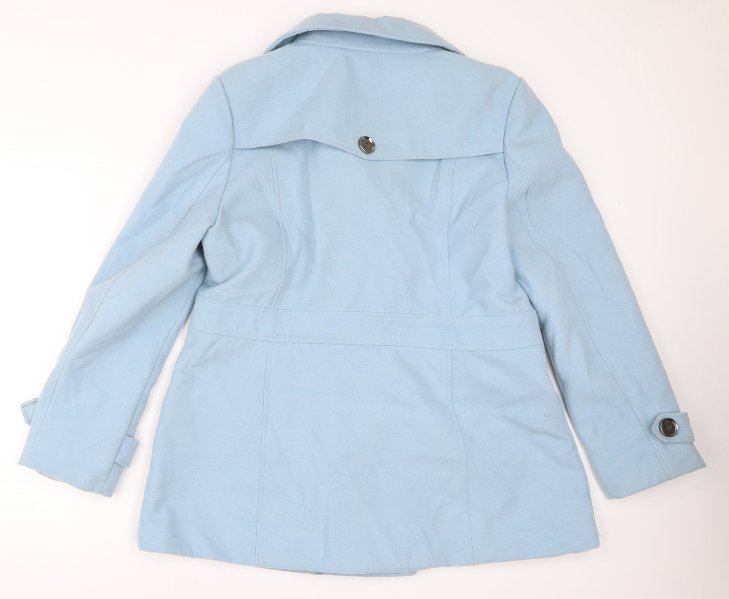 Peacocks Womens Blue   Overcoat Coat Size 18