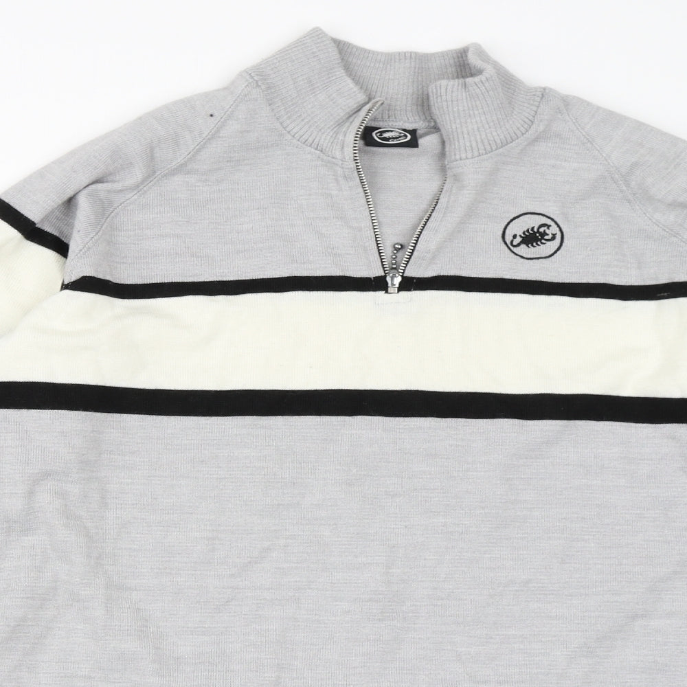 Castelli Mens Grey   Henley Sweatshirt Size XL