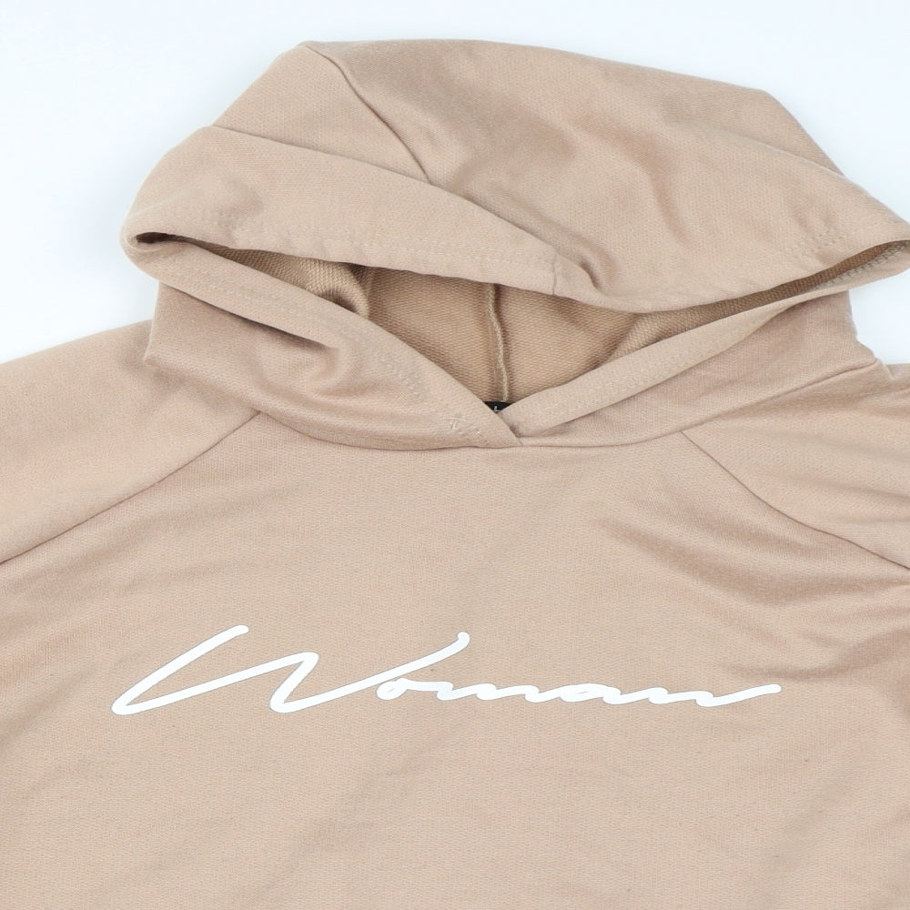 Boohoo Womens Pink   Pullover Hoodie Size 14