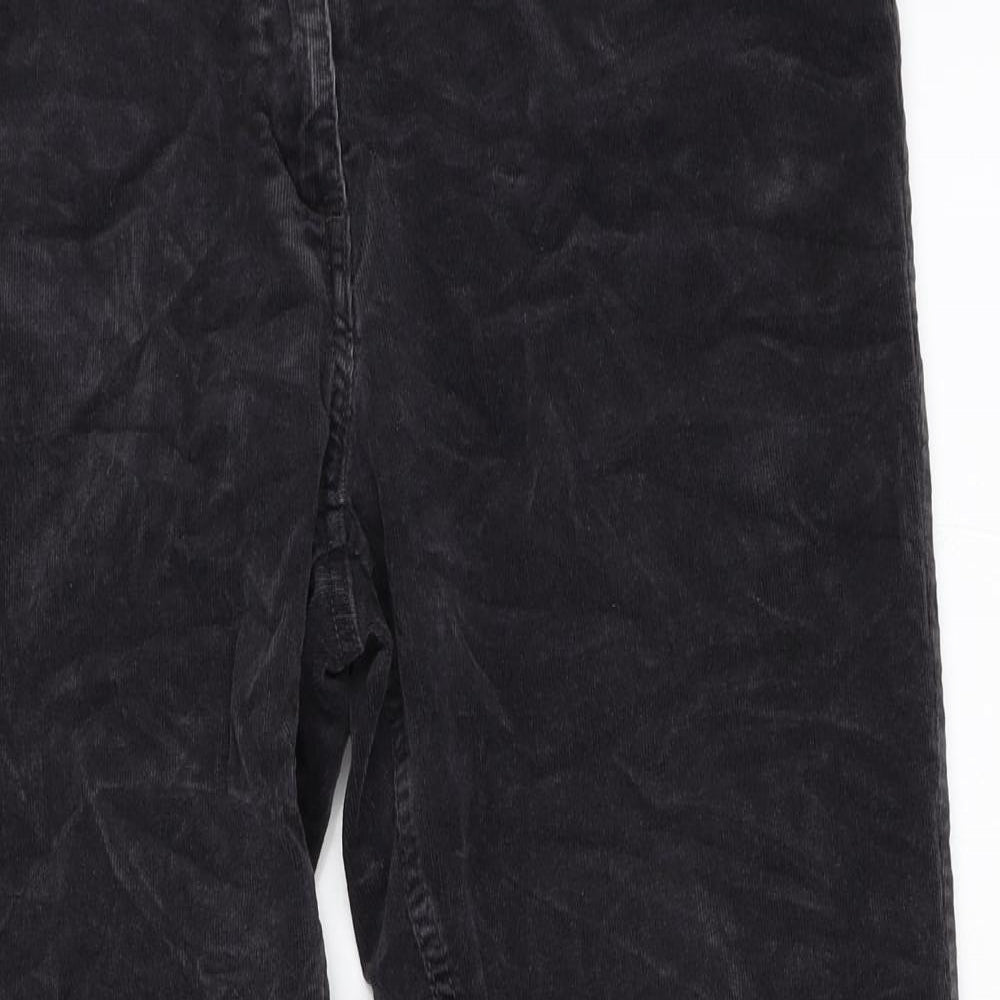 Marks and Spencer Womens Grey  Corduroy Straight Jeans Size 14 L27 in