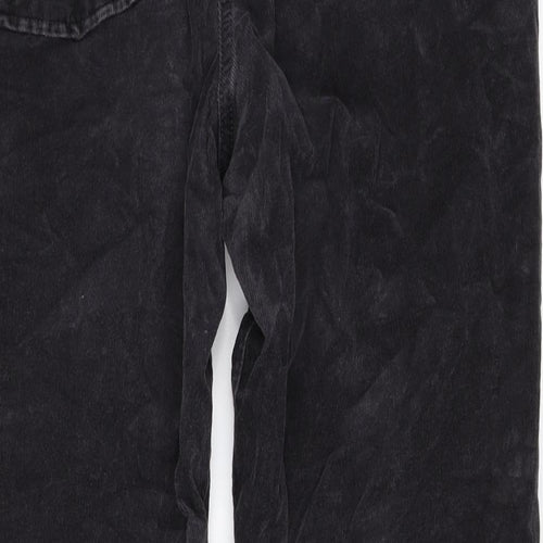 Marks and Spencer Womens Grey  Corduroy Straight Jeans Size 14 L27 in