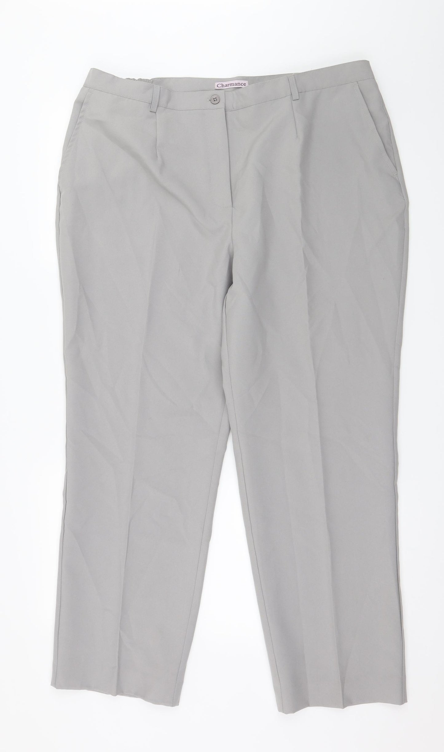 Charmance Womens Grey   Trousers  Size 22 L28 in