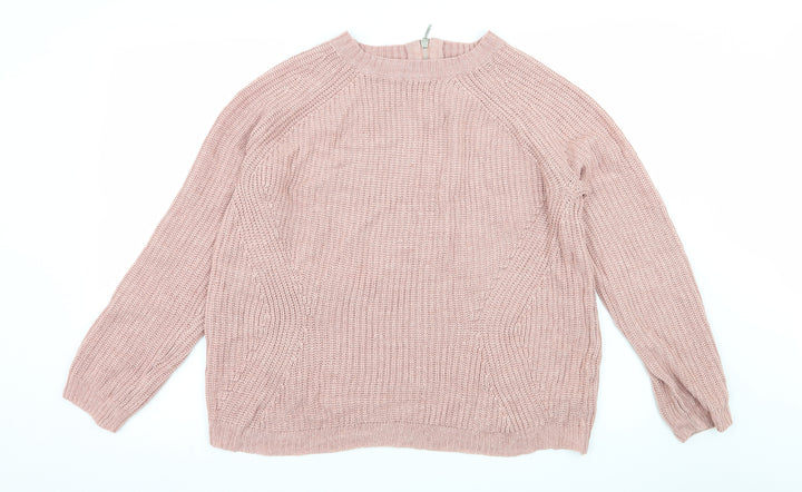 Dorothy Perkins Womens Pink Knit Pullover Jumper Size 14