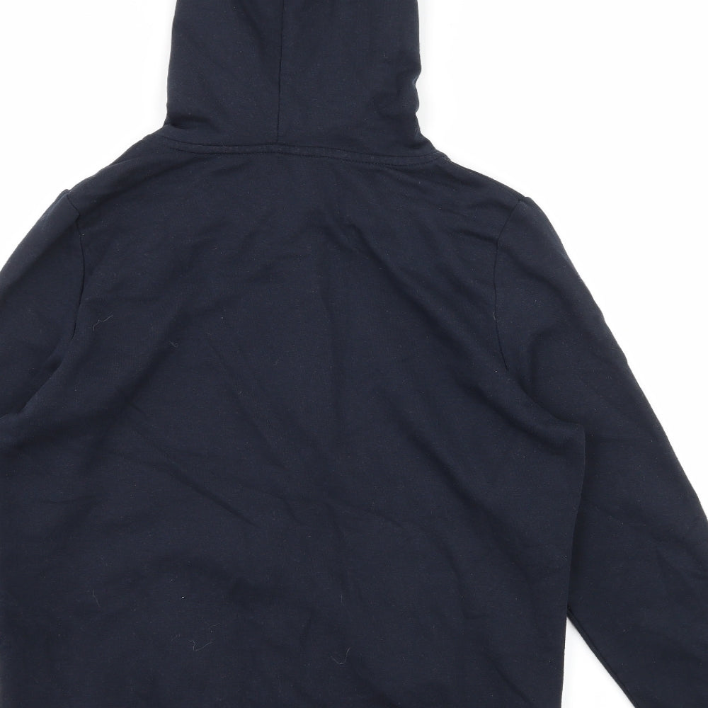 F&F Womens Blue  Jersey Full Zip Hoodie Size 12