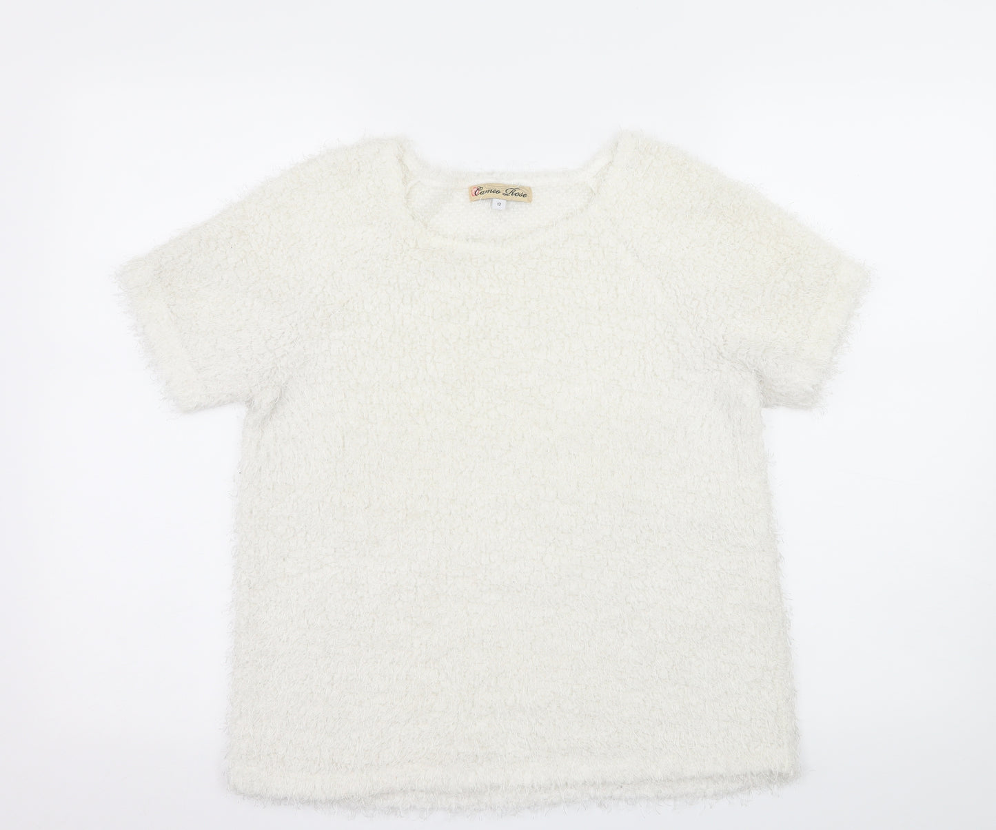 Cameo Rose Womens White   Basic T-Shirt Size 12