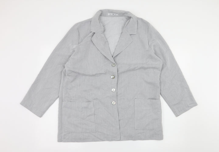Paul Seperates Womens Grey Striped Jacket Size 16