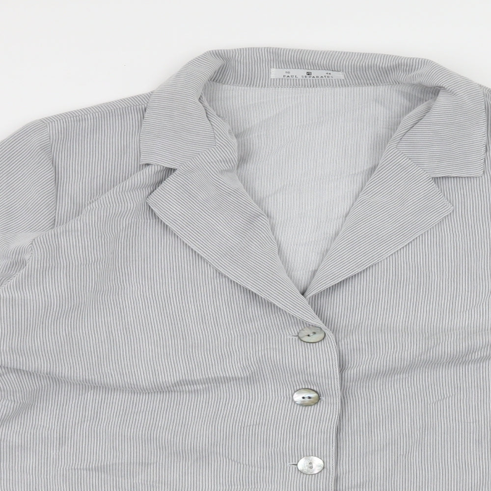Paul Seperates Womens Grey Striped  Jacket  Size 16