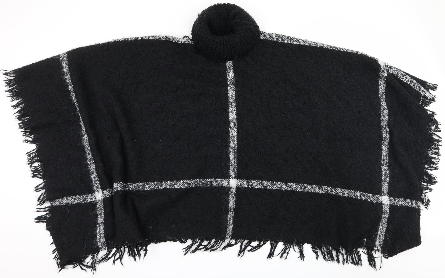Preworn Womens Black Striped Knit Pullover Jumper One Size