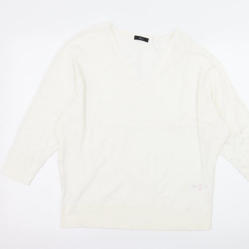M&Co Womens Ivory  Knit Pullover Jumper Size 10