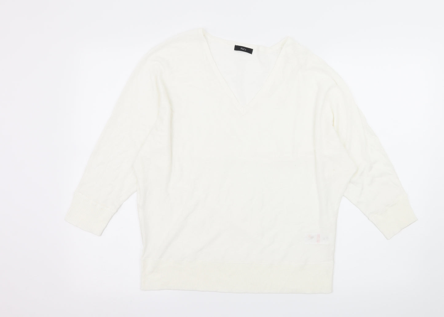 M&Co Womens Ivory  Knit Pullover Jumper Size 10