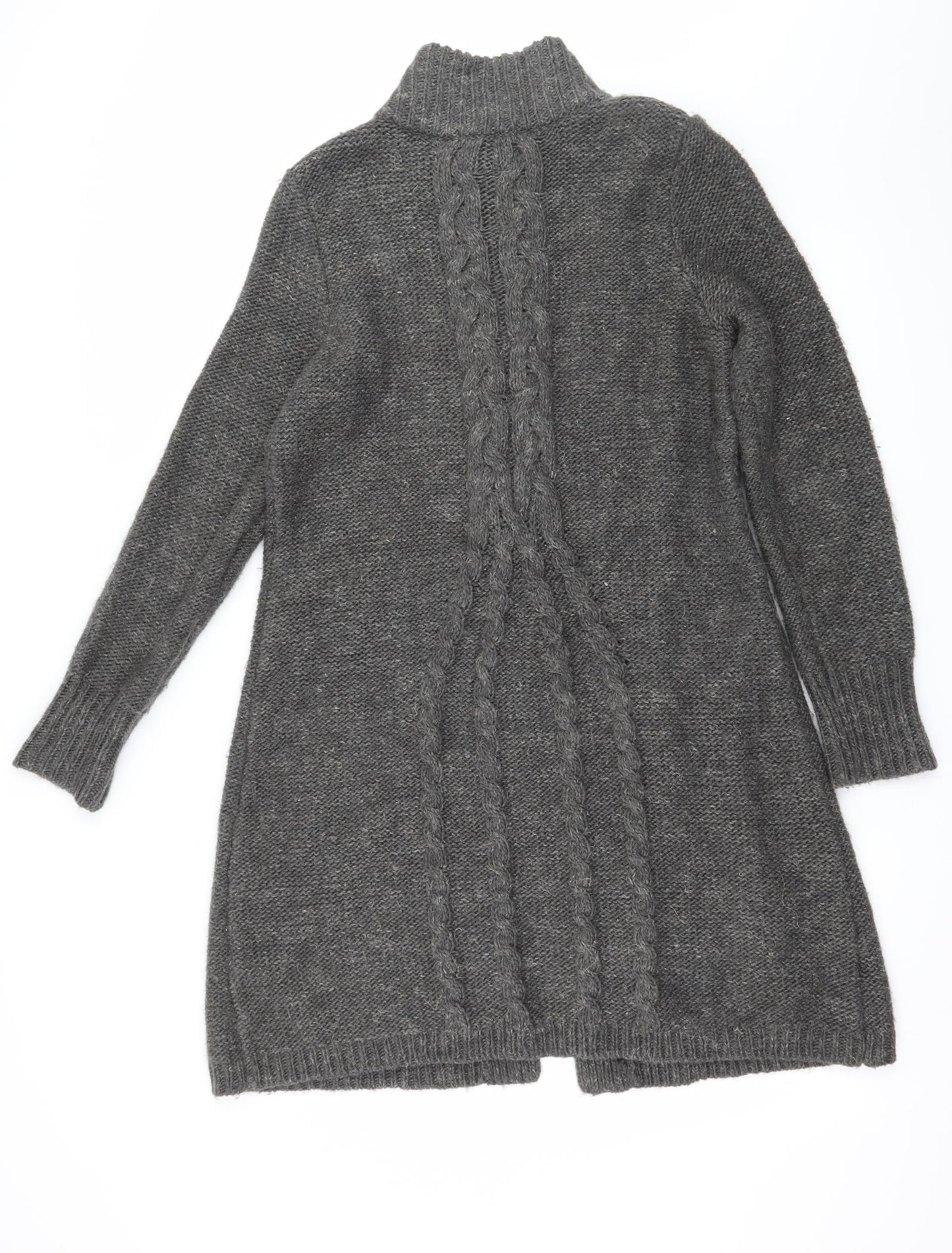 Marks and Spencer Womens Grey  Knit Cardigan Jumper Size 16