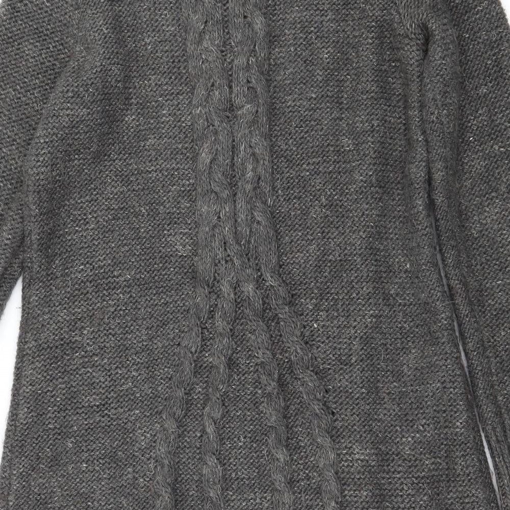 Marks and Spencer Womens Grey  Knit Cardigan Jumper Size 16