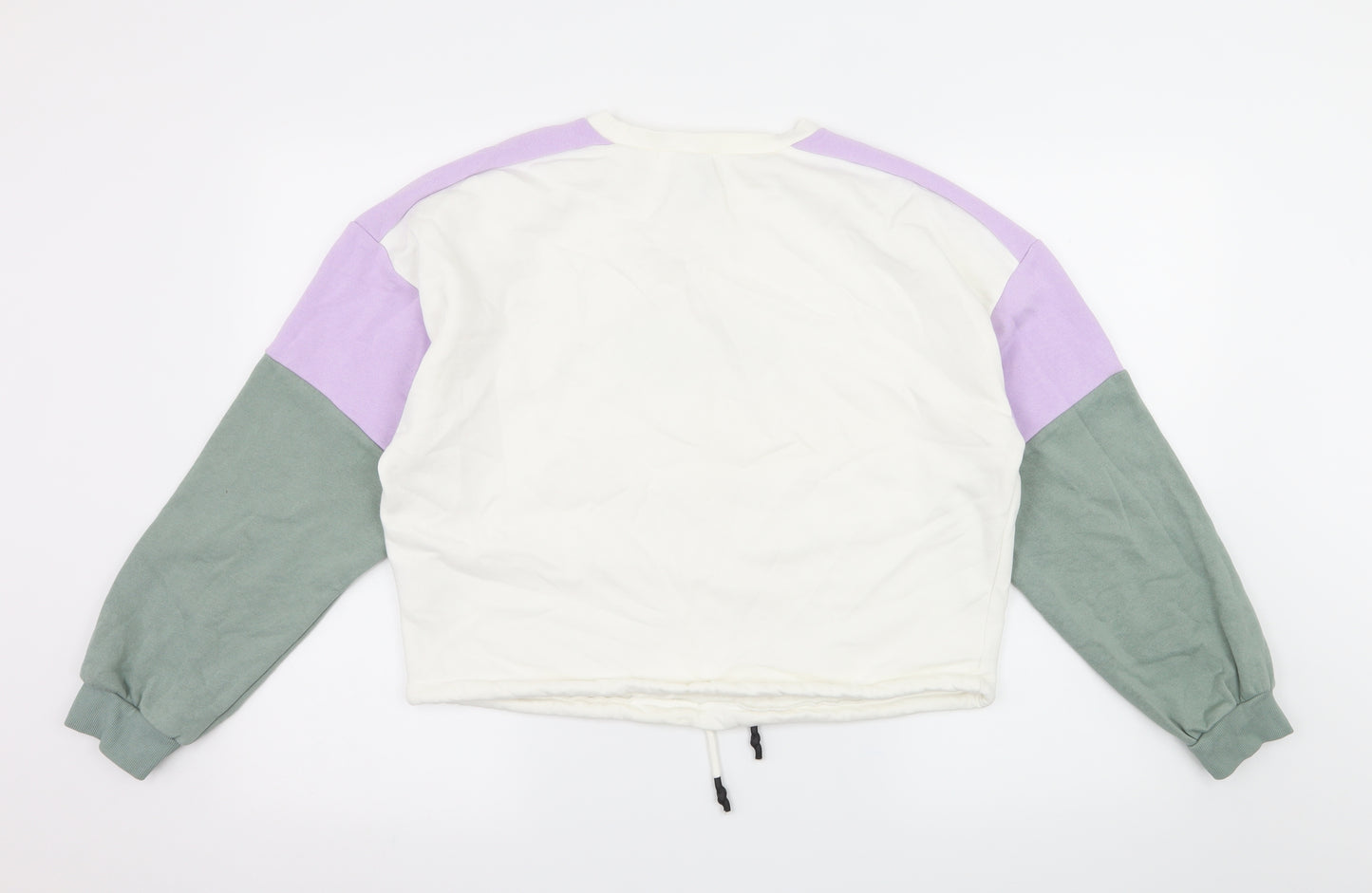 Divided by H&M Womens White Striped Jersey Pullover Sweatshirt Size M  - Fresno