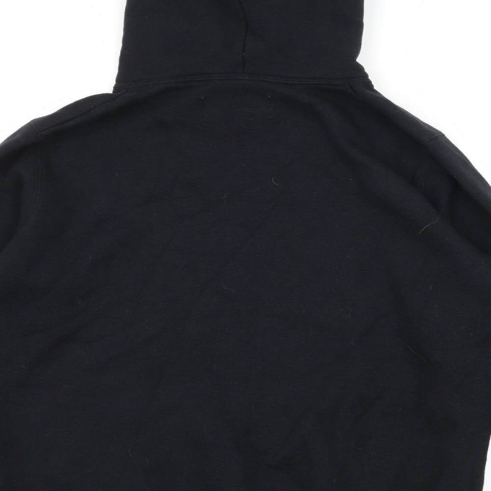 Jack Wills Womens Black  Jersey Pullover Hoodie Size 14