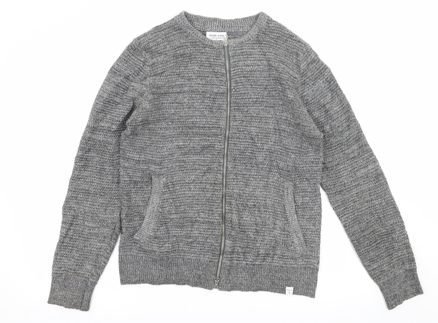 Shore Leave Mens Grey  Knit Cardigan Jumper Size M
