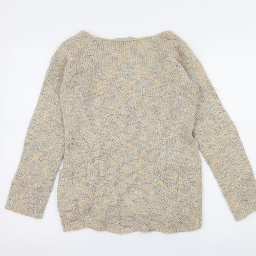 Papaya Womens Beige  Knit Pullover Jumper Size 8