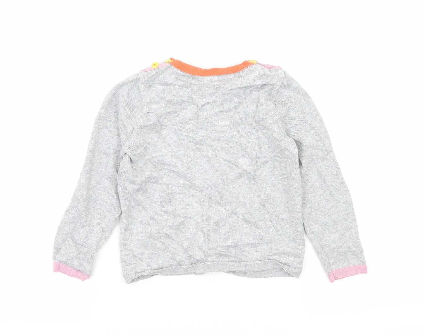 Baby Boden Girls Grey  Knit Pullover Jumper Size 2-3 Years  - Rabbit