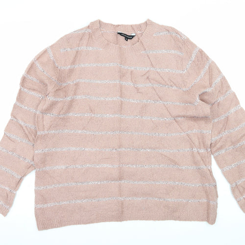 Peacocks Womens Pink  Knit Pullover Jumper Size M