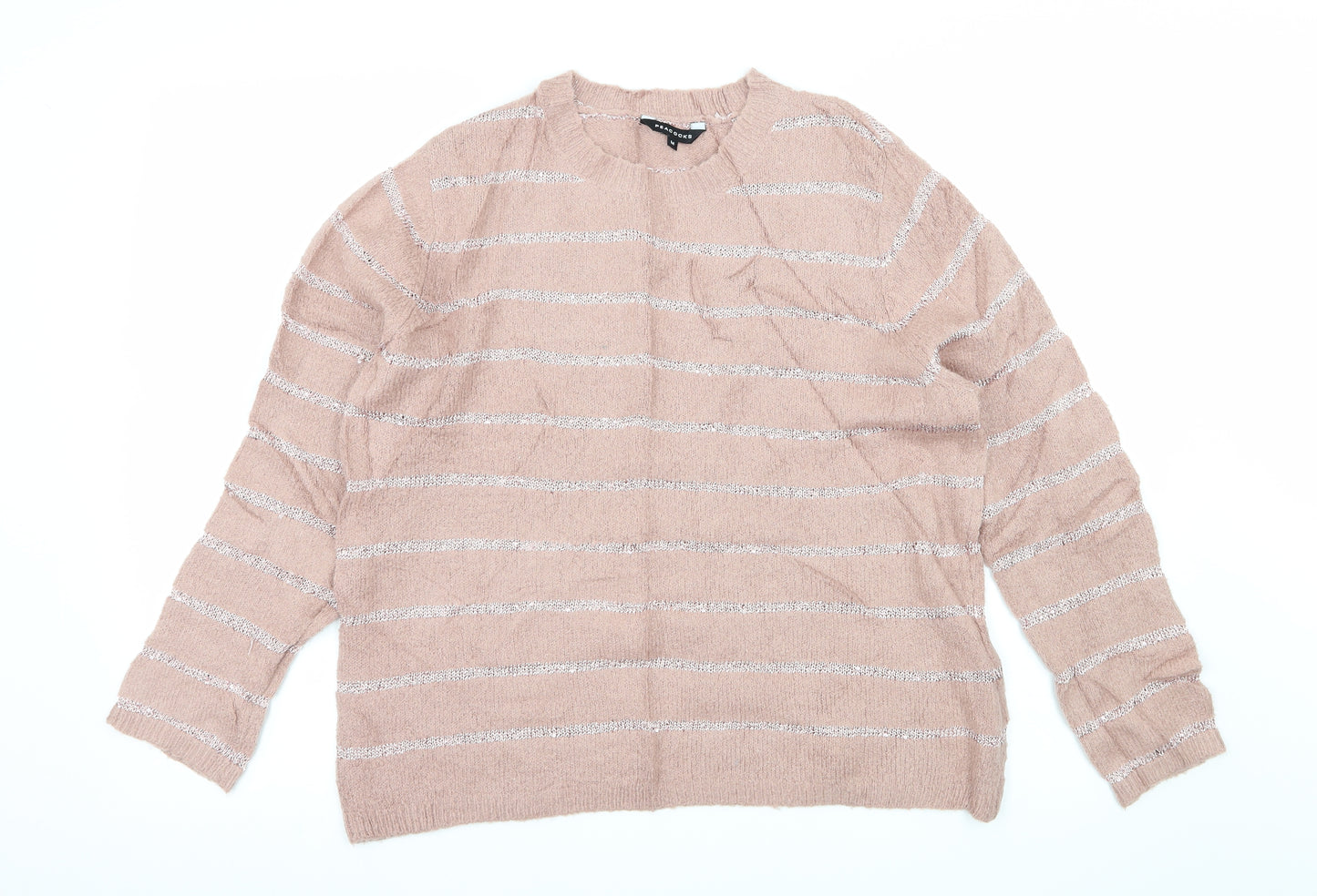 Peacocks Womens Pink  Knit Pullover Jumper Size M
