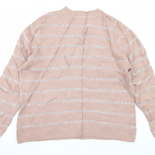 Peacocks Womens Pink  Knit Pullover Jumper Size M