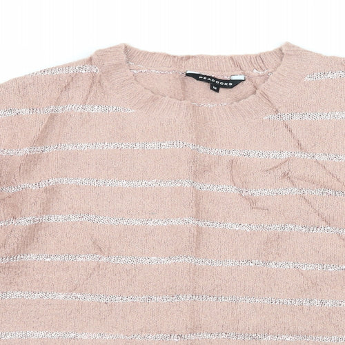 Peacocks Womens Pink  Knit Pullover Jumper Size M