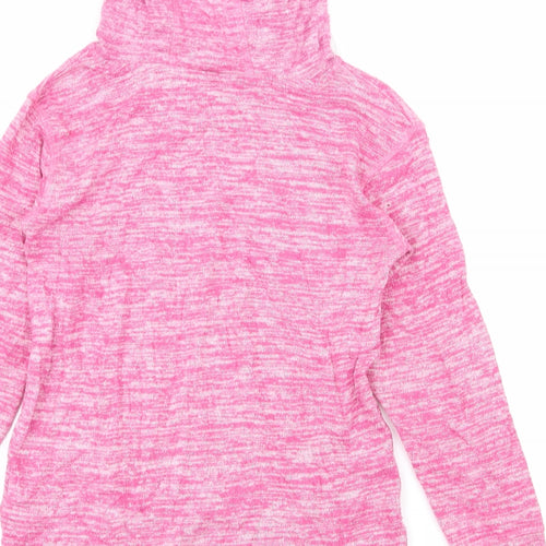 M&Co Girls Pink  Jacquard Pullover Hoodie Size 9-10 Years  - Butterfly