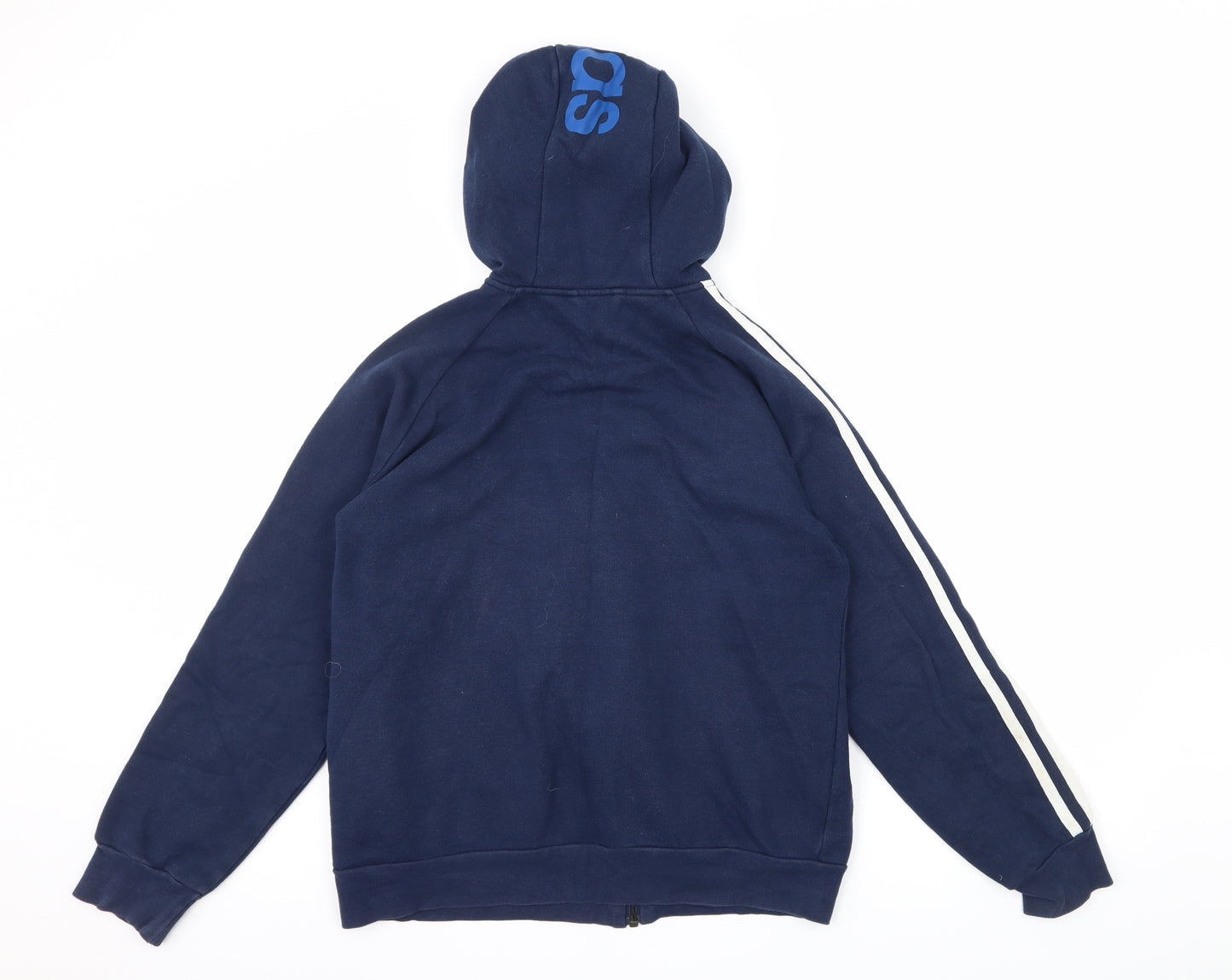 adidas Boys Blue  Jersey Full Zip Hoodie Size 12-13 Years