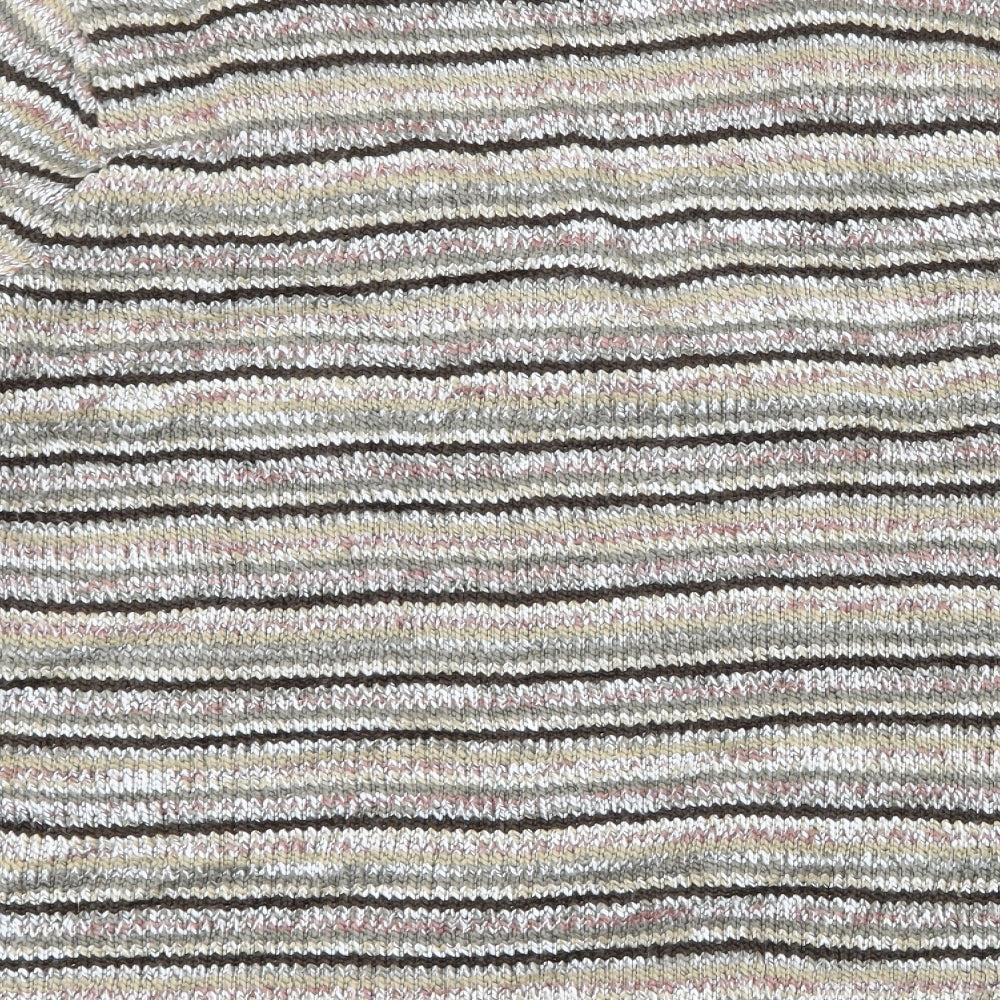 Per Una Womens Multicoloured Striped Knit Basic Blouse Size L