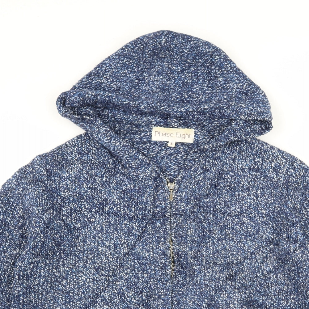 Phase Eight Womens Blue  Knit Full Zip Hoodie Size S
