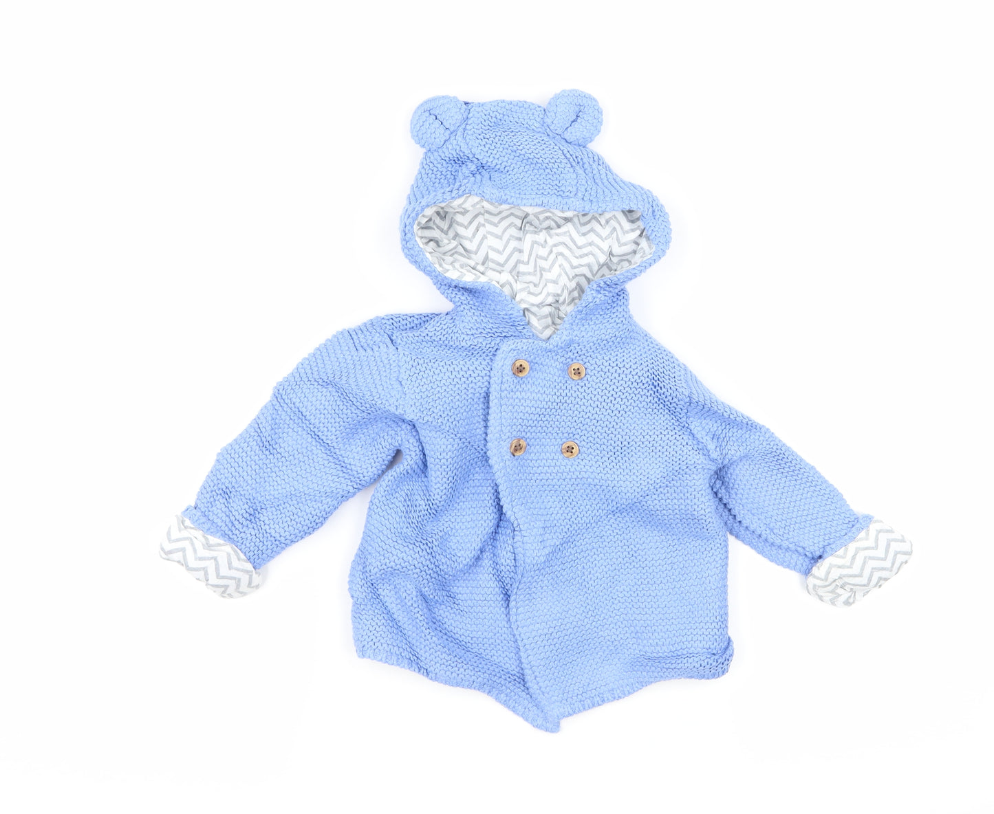 Marks and Spencer Baby Blue  Knit Cardigan Jumper Size 9-12 Months