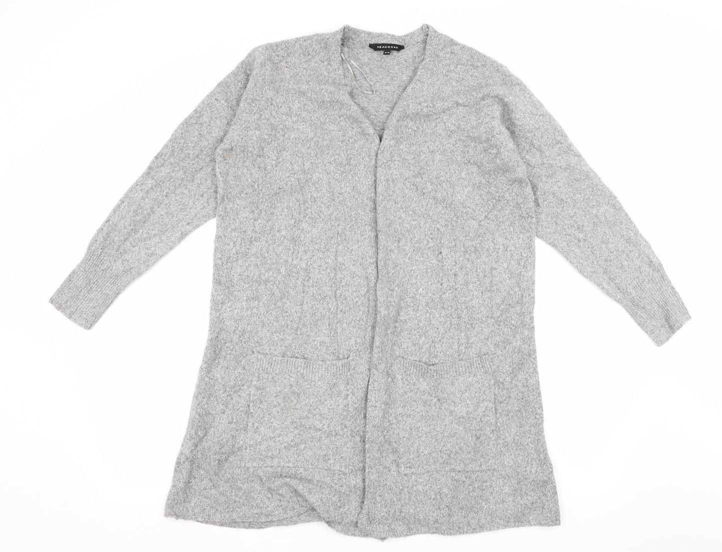 Peacocks Womens Grey  Knit Cardigan Jumper Size S
