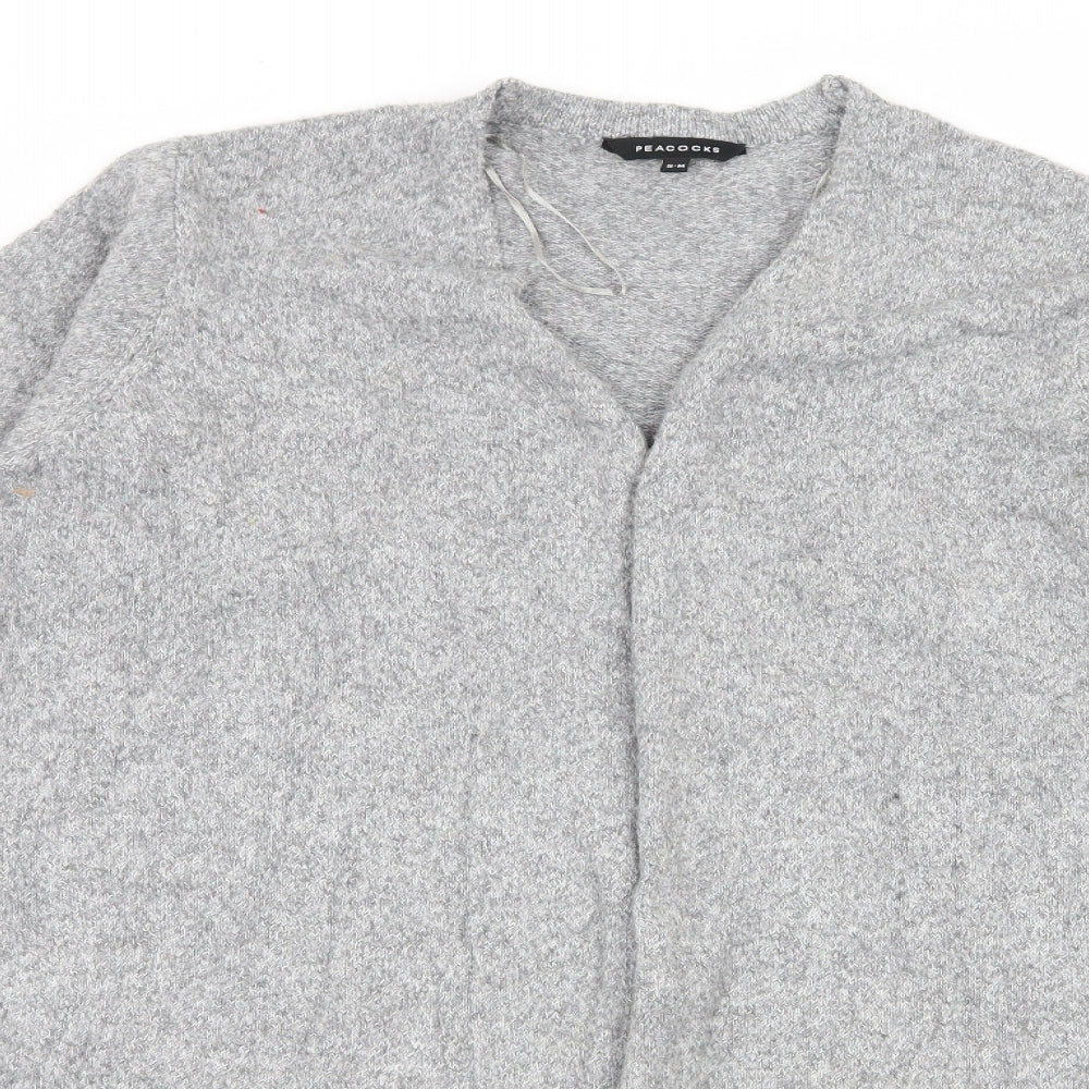 Peacocks Womens Grey  Knit Cardigan Jumper Size S
