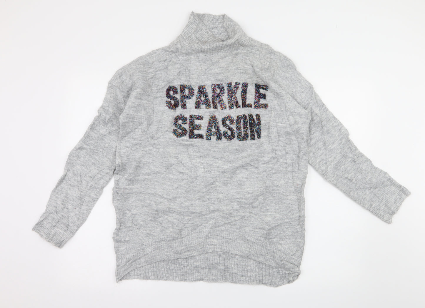 Avenue Womens Grey  Knit Pullover Jumper Size S  - Sparkle Season