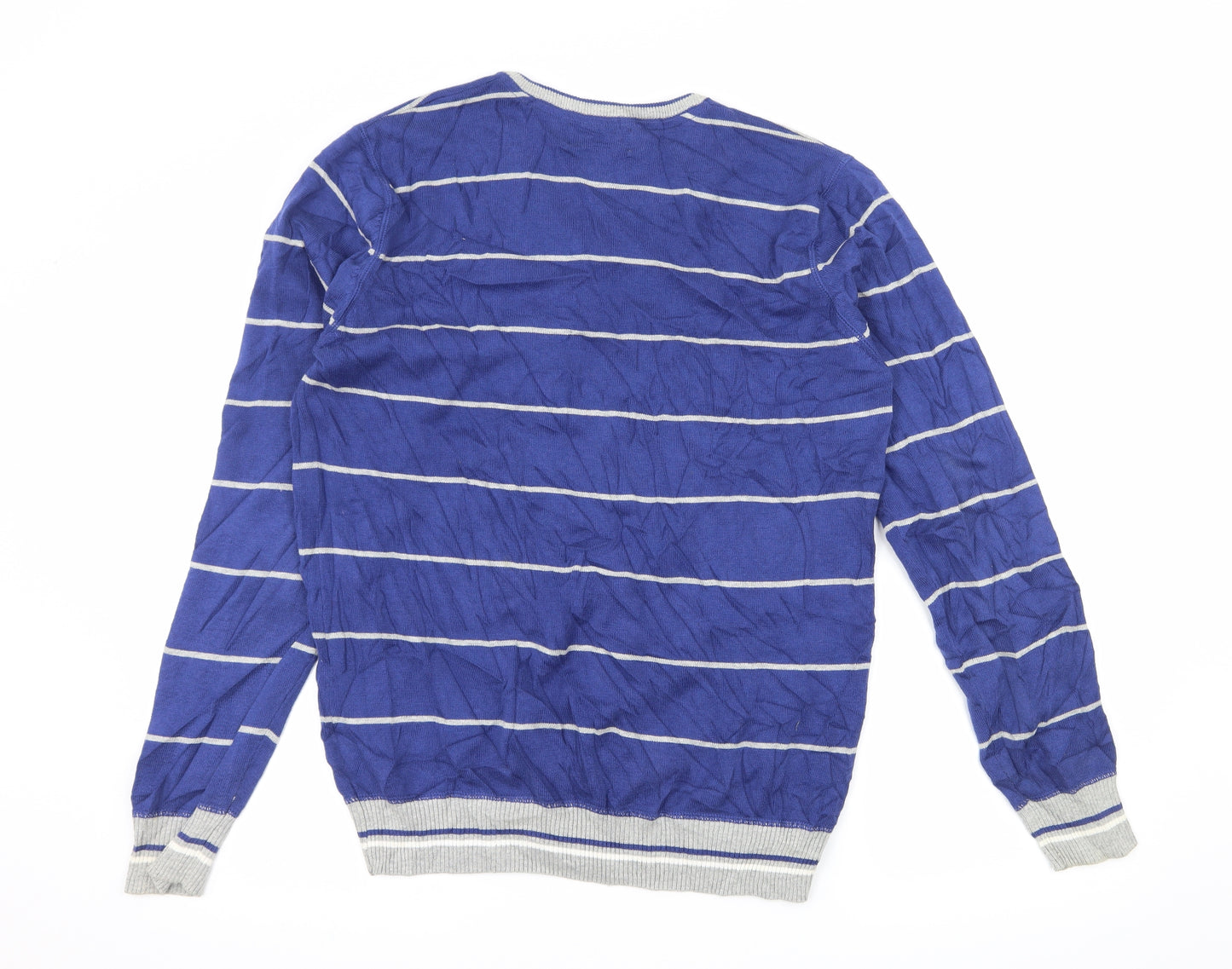 Burton Mens Blue Striped Knit Pullover Jumper Size M