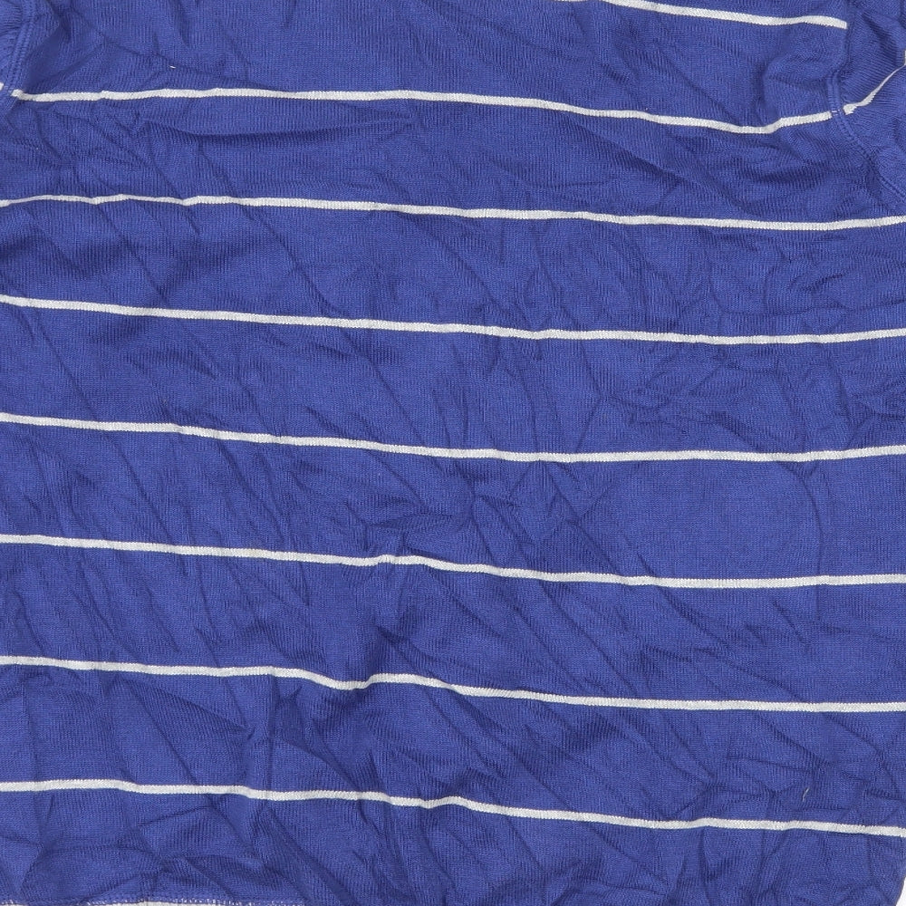 Burton Mens Blue Striped Knit Pullover Jumper Size M