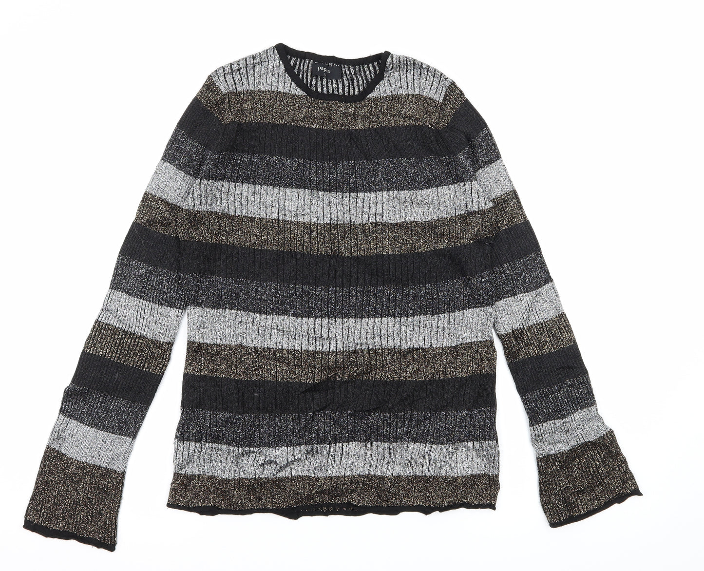 Papaya Womens Multicoloured Striped Knit Pullover Jumper Size 12