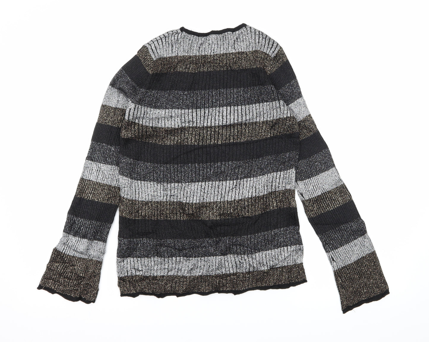 Papaya Womens Multicoloured Striped Knit Pullover Jumper Size 12