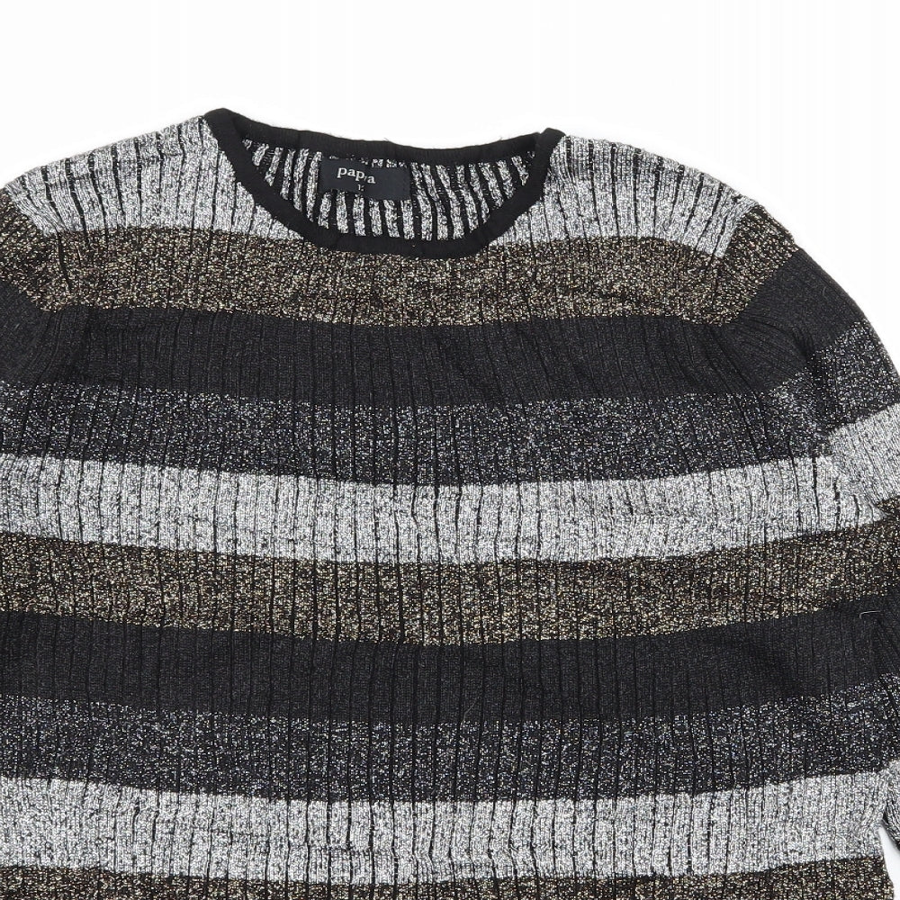 Papaya Womens Multicoloured Striped Knit Pullover Jumper Size 12