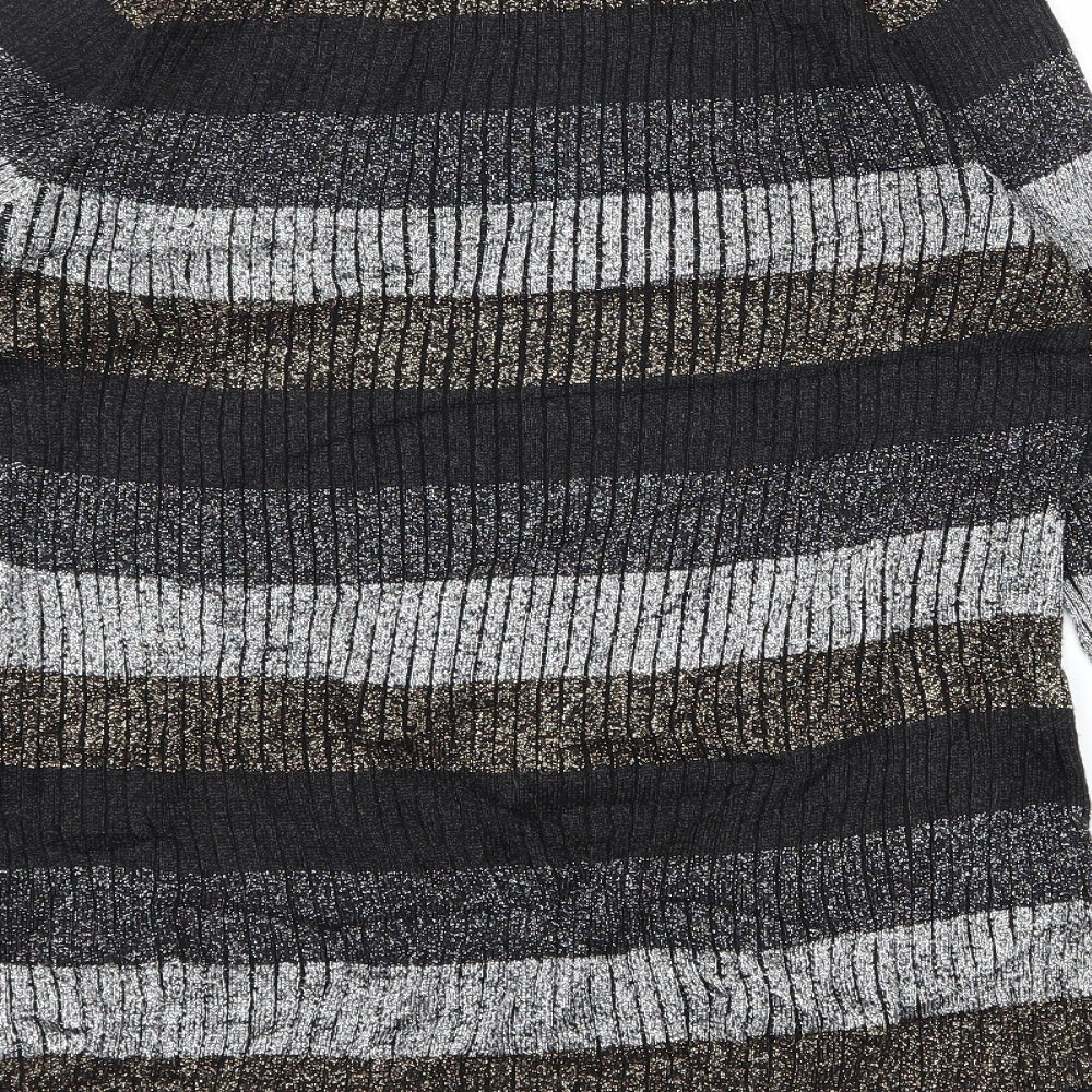 Papaya Womens Multicoloured Striped Knit Pullover Jumper Size 12