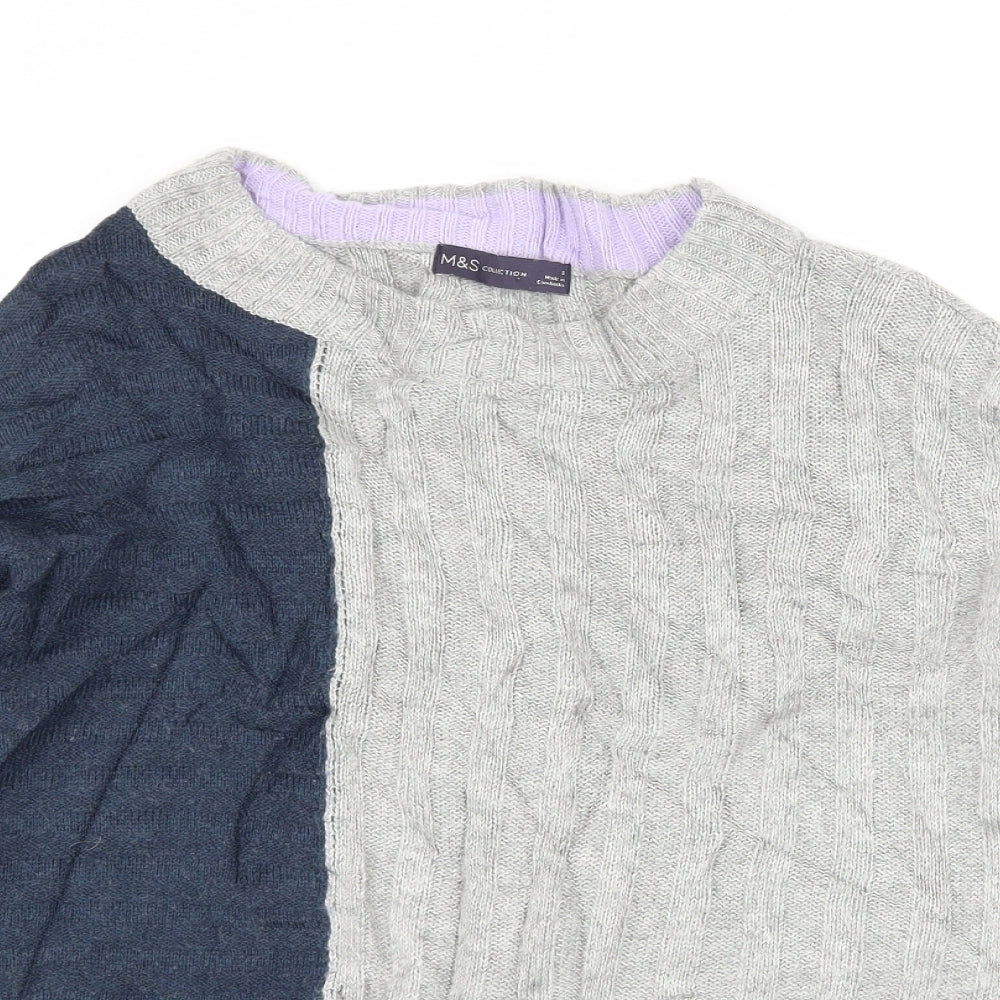 Marks and Spencer Womens Multicoloured Striped Knit Pullover Jumper Size S