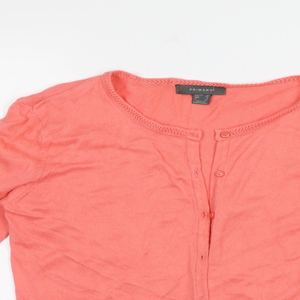 Primark Womens Orange   Cardigan Jumper Size 10