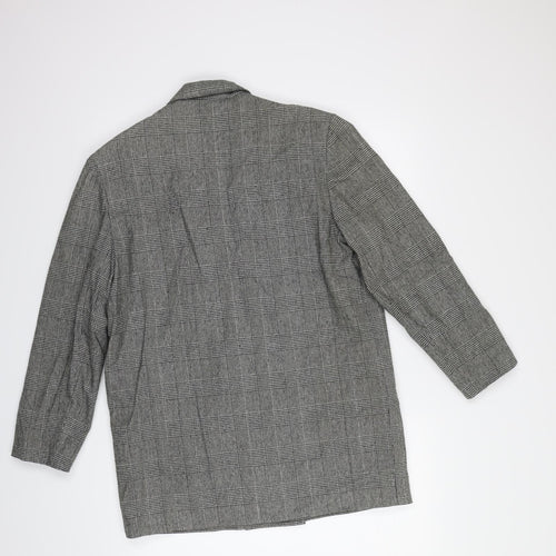 Valenzia Womens Grey Geometric  Overcoat Coat Size 14