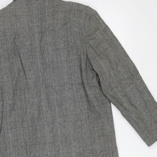 Valenzia Womens Grey Geometric  Overcoat Coat Size 14